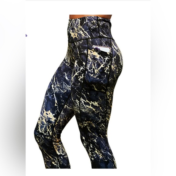 CVG GOLD MARBLE LEGGINGS size M - Picture 5 of 6